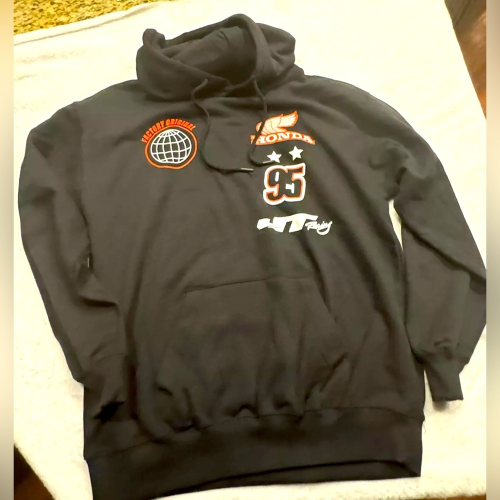 Honda Hoodie NWOT Size M Black JT Racing USA Honda Unisex